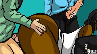 Estudantes fazem sexo com professor negro após as aulas