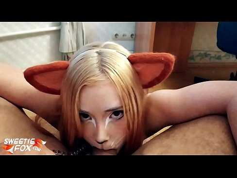 ❤️ Kitsune engole a piça e o esperma na boca ☑ Porno de qualidade em nós ❌❤